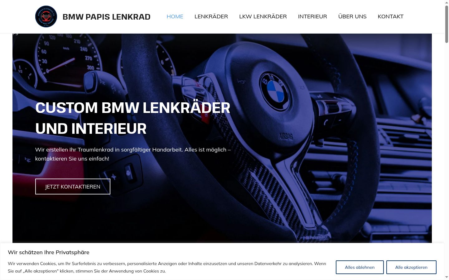 Capture d'écran de la bannière de consentement affichée avant toute interaction