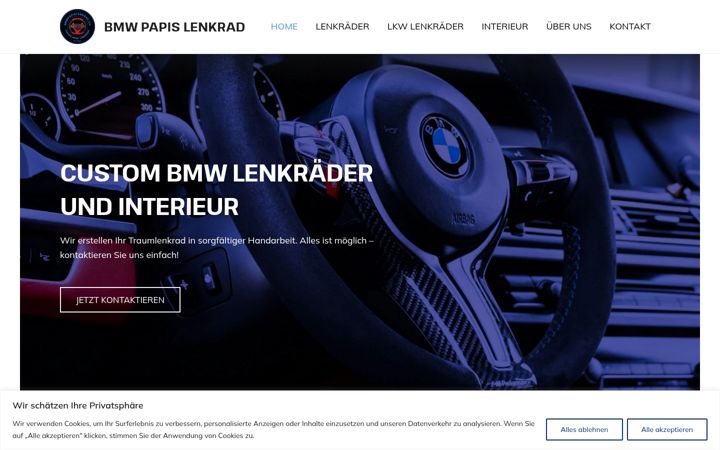 Screenshot of bmwpapislenkrad.ch