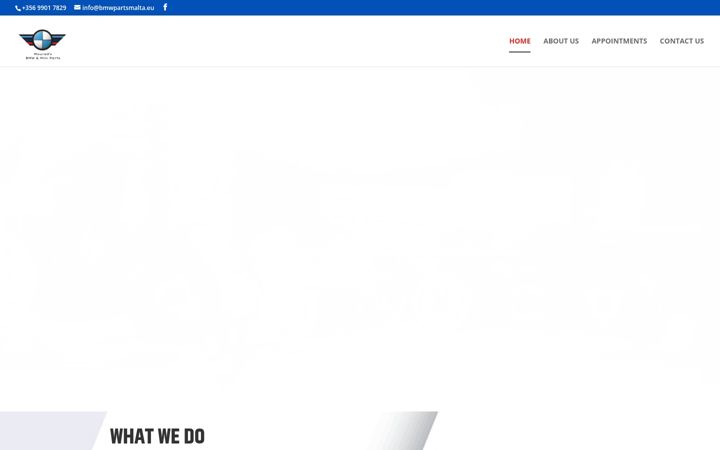 Screenshot of bmwpartsmalta.eu