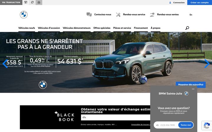 Screenshot of bmwsaintejulie.com