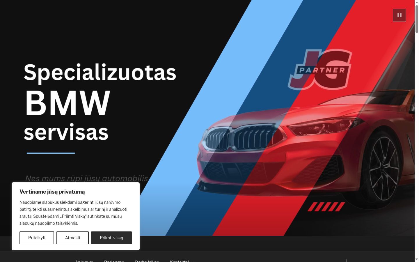Screenshot des Einwilligungsbanners vor jeglicher Interaktion