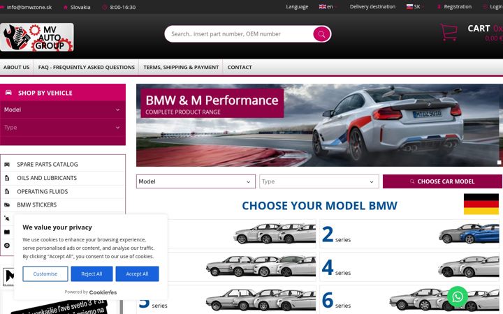 Screenshot ta' bmwzone.eu