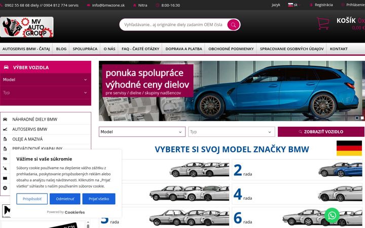 Screenshot ta' bmwzone.sk