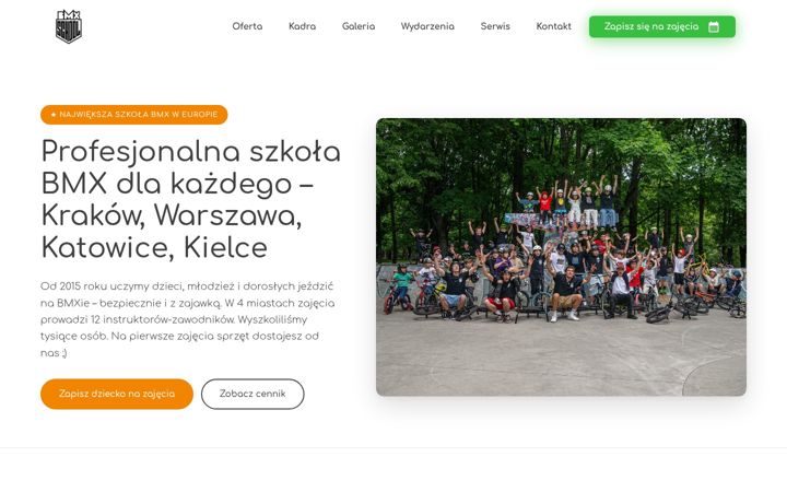 Screenshot stránky bmxschool.pl