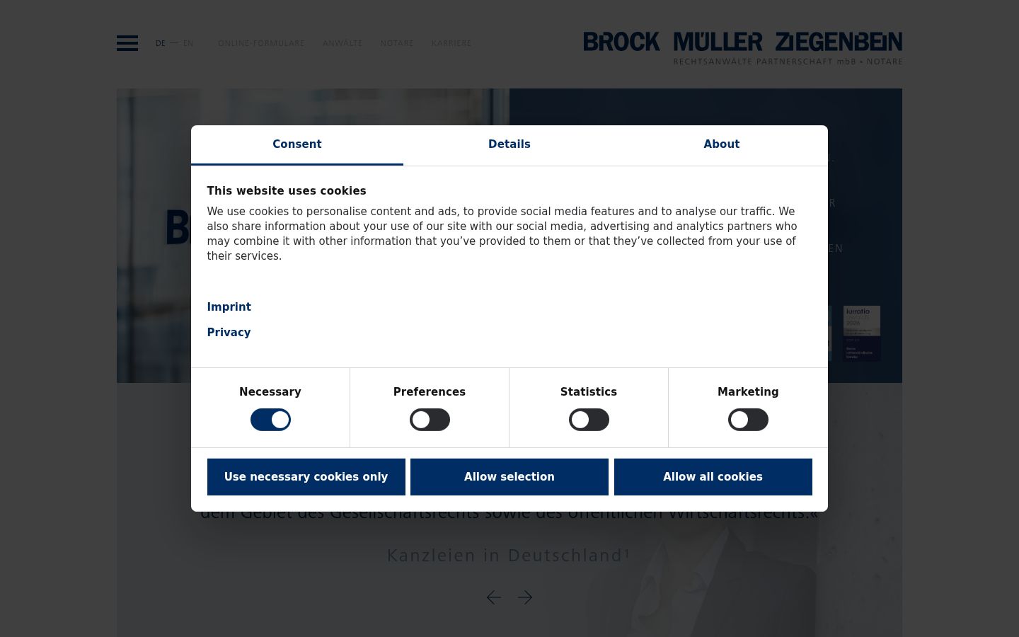 Zrzut ekranu banera zgody wyświetlanego przed jakąkolwiek interakcją