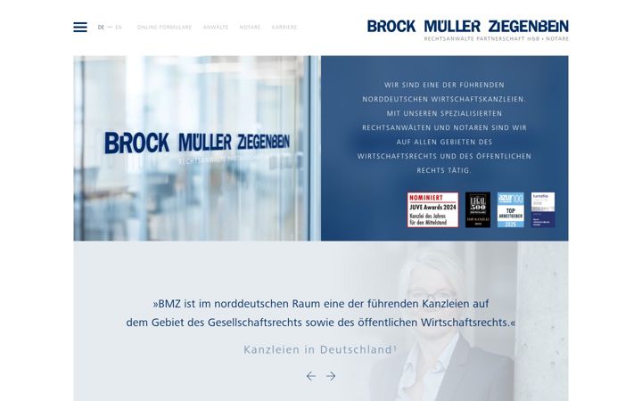 Screenshot of bmz-recht.de