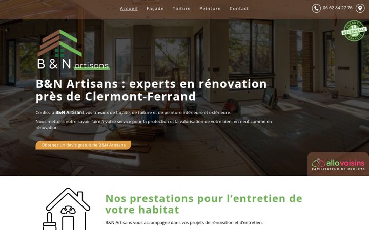 Screenshot of bn-facade.fr