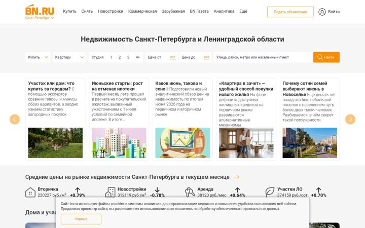 Screenshot of bn.ru