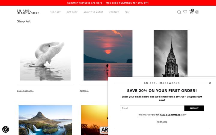 Screenshot of bnabelimageworks.com