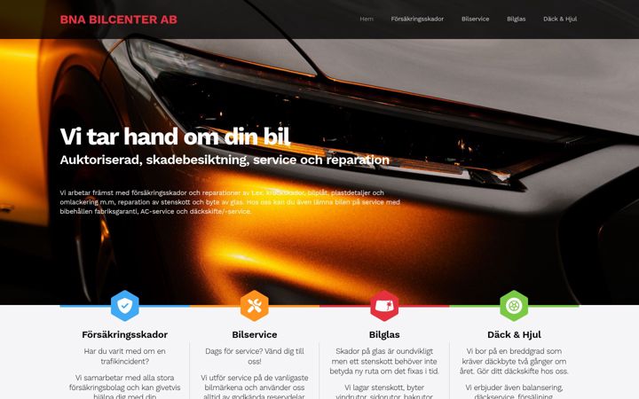 Screenshot of bnabilcenter.se