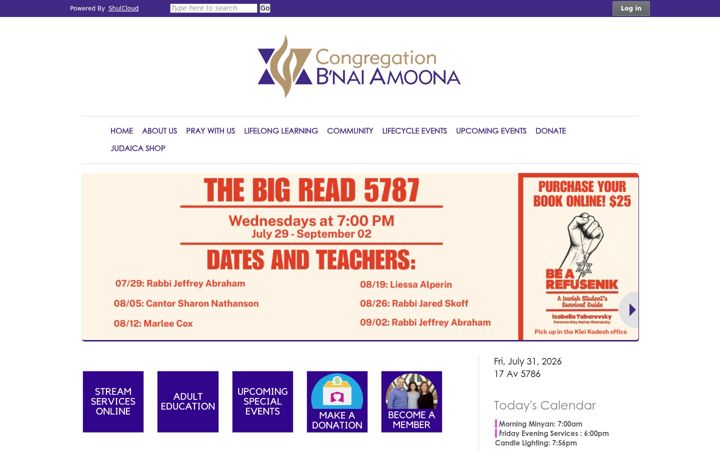 Screenshot of bnaiamoona.com