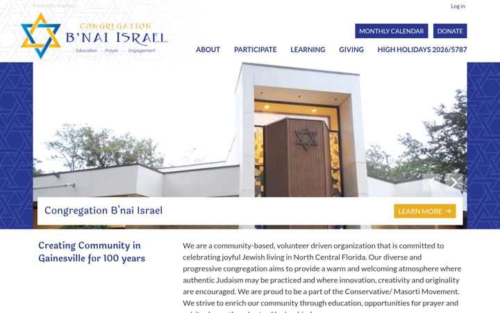 Screenshot of bnaigainesville.com