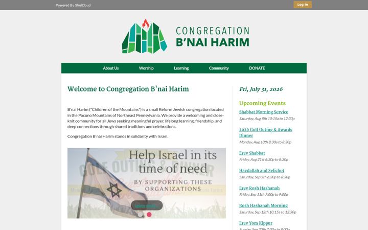 Ekrano kopija bnaiharimpoconos.org