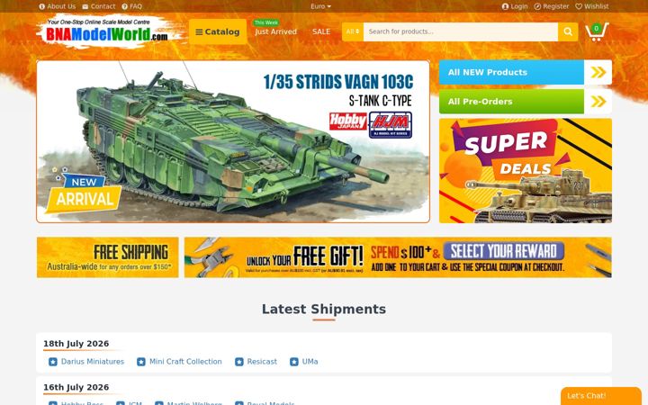 Screenshot of bnamodelworld.com