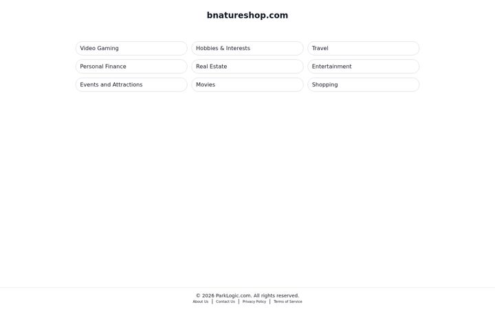 Screenshot of bnatureshop.com