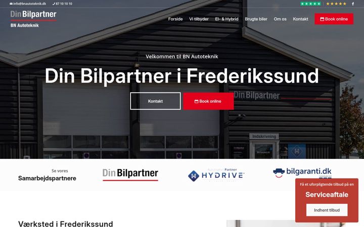 Screenshot of bnautoteknik.dk