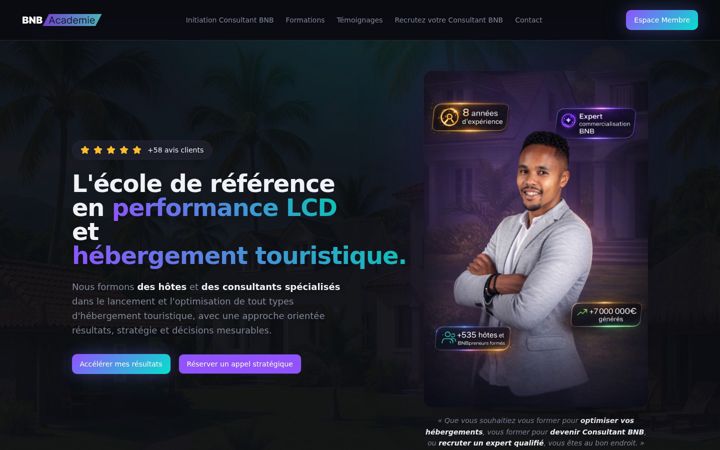 Ekrano kopija bnb-academie.com