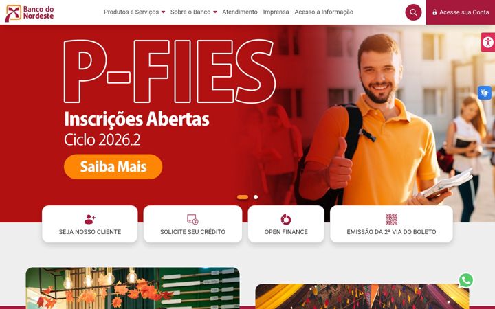 Screenshot of bnb.gov.br