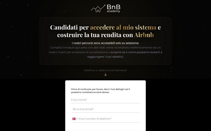 Screenshot of bnbacademy.it