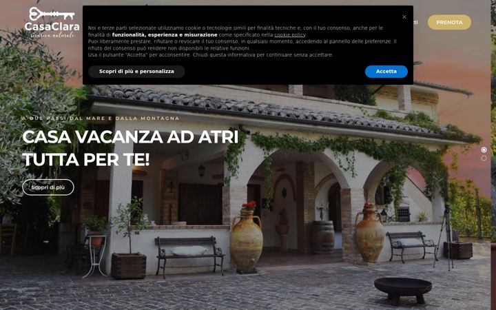 Screenshot of bnbcasaclara.it