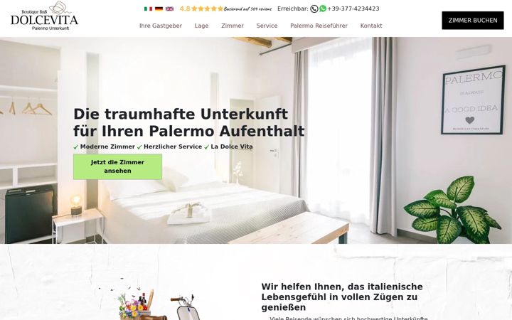 Screenshot of bnbdolcevita.de