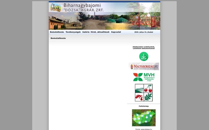 Screenshot of bnbdozsa.hu