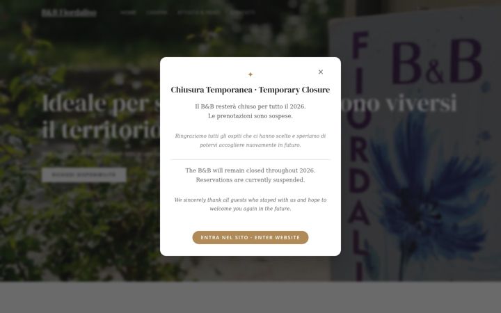 Screenshot of bnbfiordaliso.it