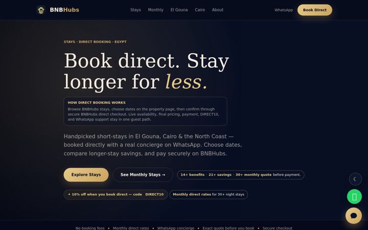 Screenshot of bnbhubs.com