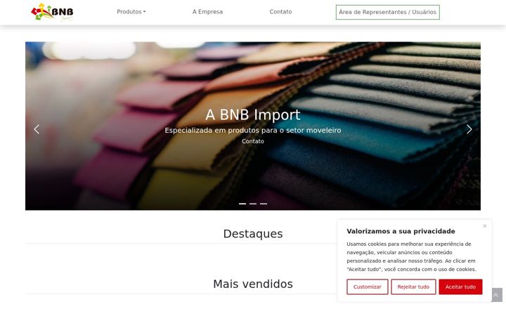 Screenshot of bnbimport.com.br