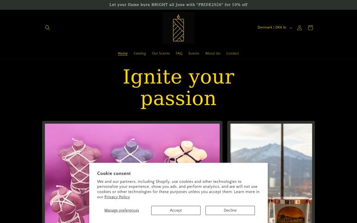 Screenshot di bndgcandles.com