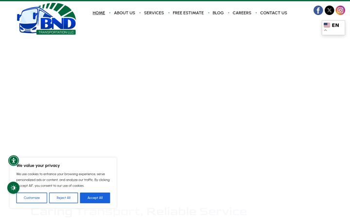 Screenshot of bndtransportationllc.com