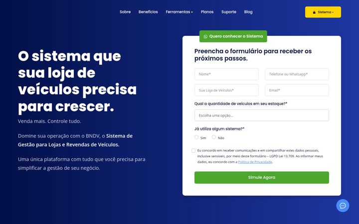Screenshot of bndv.com.br