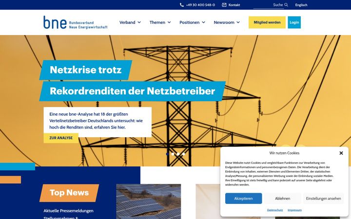 Screenshot di bne-online.de