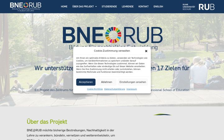 Screenshot of bne.rub.de