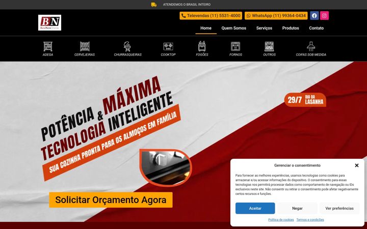 Screenshot di bneletros.com.br