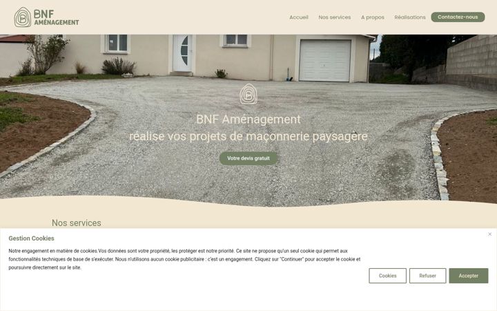 Screenshot of bnf-amenagement.fr