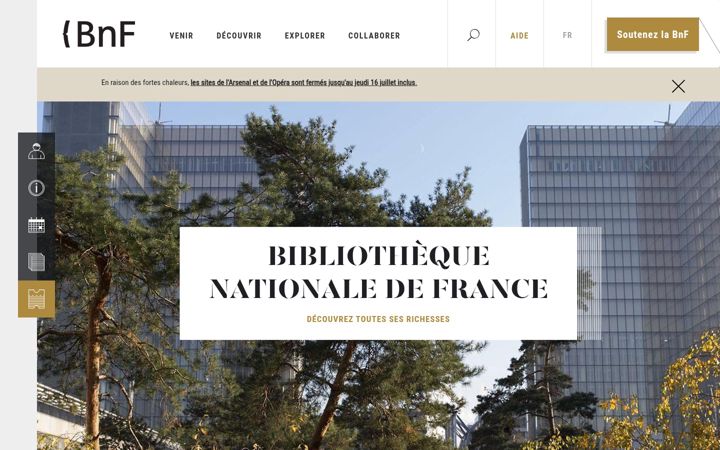 Screenshot di bnf.fr