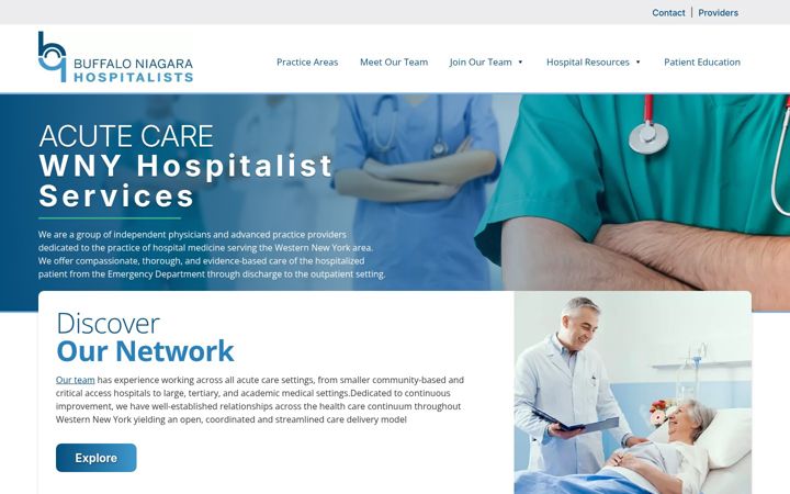 Екранна снимка на bnhospitalists.com