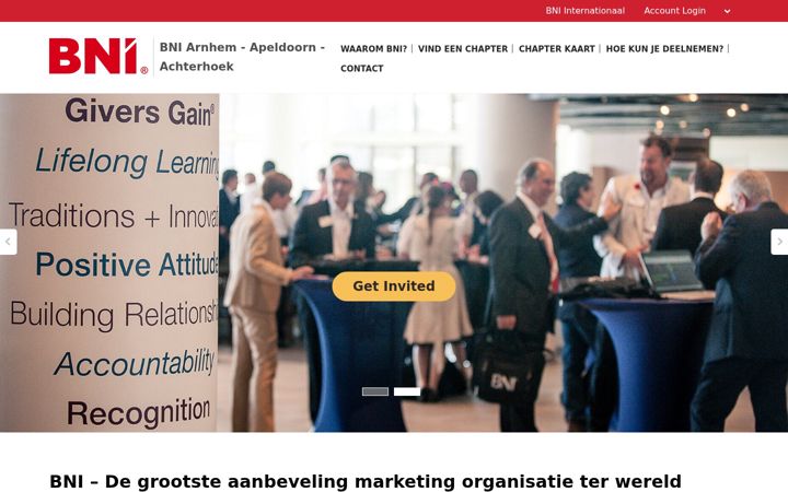 Screenshot of bni-arnhemapeldoorn.nl