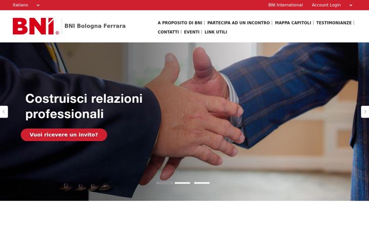 Screenshot of bni-bolognaferrara.it