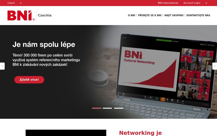 Screenshot of bni-czechia.com