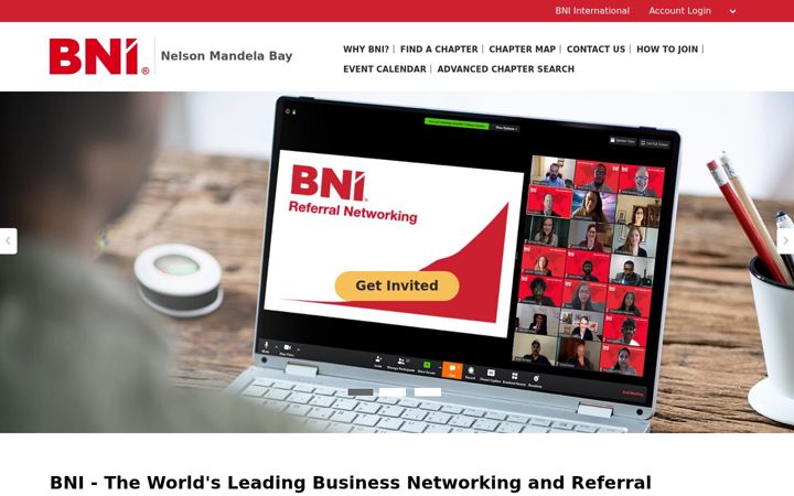 Screenshot of bni-ec.co.za