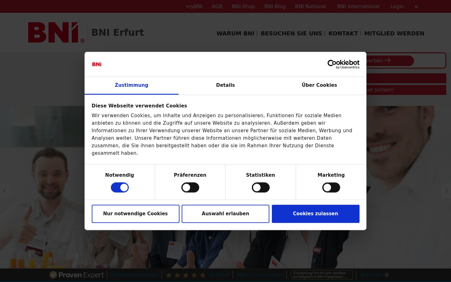 Ekraanipilt nõusolekubännerist, mida näidati enne mis tahes suhtlust