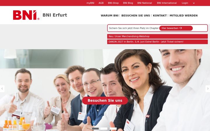 Screenshot of bni-erfurt.de
