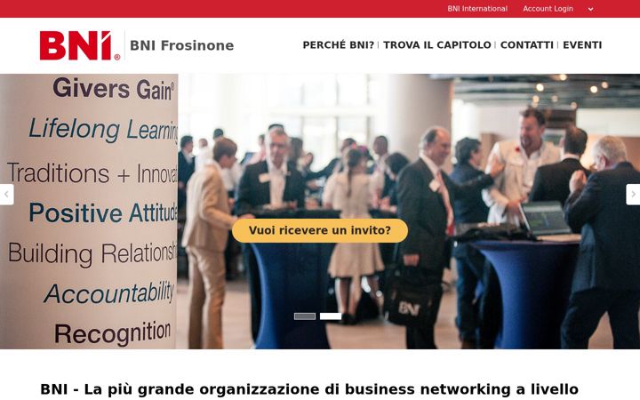 Screenshot of bni-frosinone.it