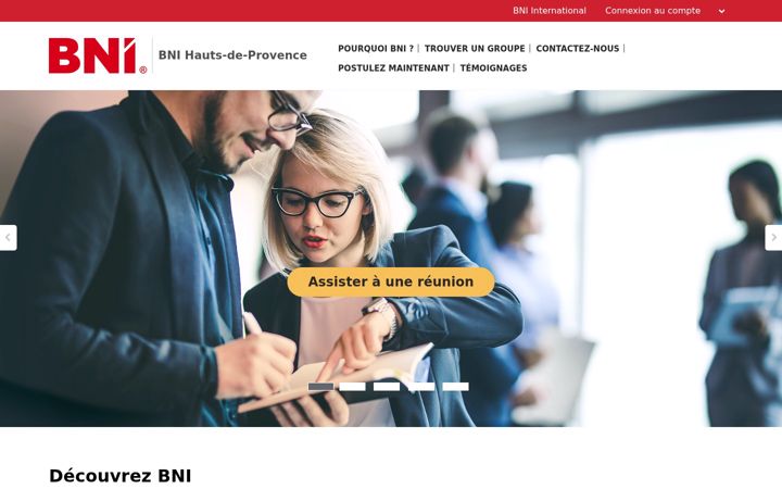 Screenshot of bni-hauts-de-provence.fr
