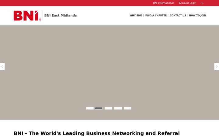 Screenshot of bni-hinckley.co.uk
