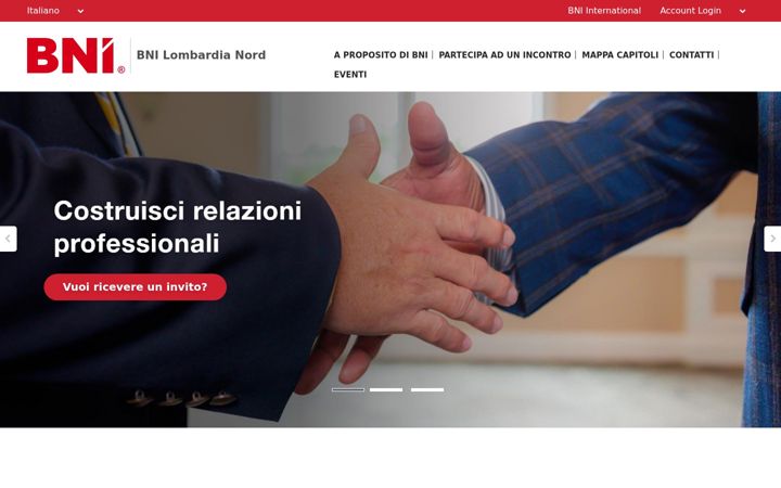 Screenshot of bni-lombardianord.it