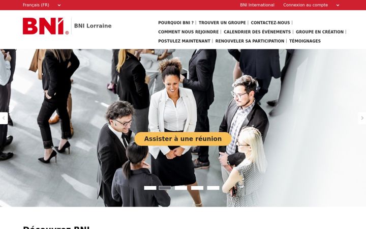 Screenshot of bni-lorraine.fr
