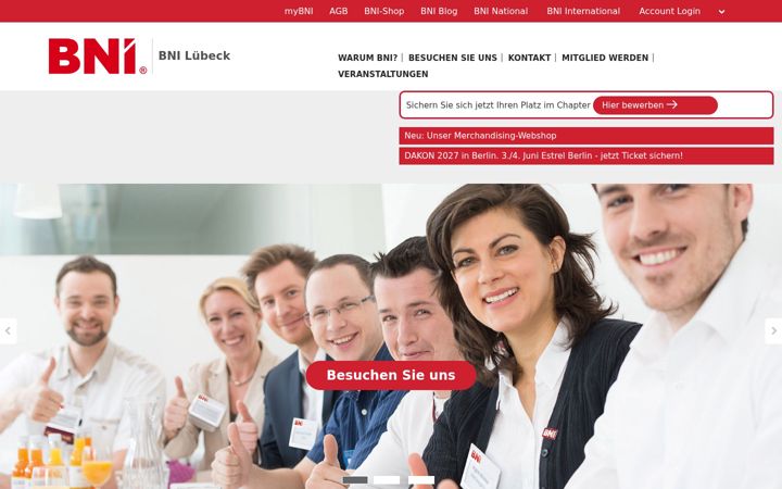 Screenshot of bni-luebeck.de